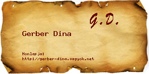 Gerber Dina névjegykártya